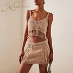 crochet skirt and top set