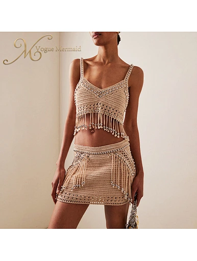 crochet skirt and top set
